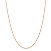 18" 14k Rose Gold 1.5mm Diamond-cut Machine-made Rope Chain Necklace