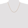 20" 14k Rose Gold 1.5mm Diamond-cut Machine-made Rope Chain Necklace
