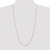 30" 14k Rose Gold 1.5mm Diamond-cut Machine-made Rope Chain Necklace