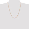 24" 14k Rose Gold 1.8mm Diamond-cut Machine-made Rope Chain Necklace