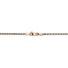 30" 14k Rose Gold 1.8mm Diamond-cut Machine-made Rope Chain Necklace