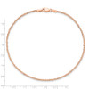 10" 14K Rose Gold 1.7mm Ropa Chain Anklet