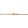 18" 14k Rose Gold 1.8mm Diamond-cut Spiga Chain Necklace