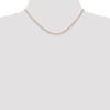 16" 14k Rose Gold 1.0mm Box Chain Necklace