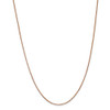 18" 14k Rose Gold 1.0mm Box Chain Necklace