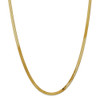 24" 14k Yellow Gold 4mm Silky Herringbone Chain Necklace