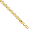 8" 14k Yellow Gold 4mm Silky Herringbone Chain Bracelet