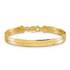 7" 14k Yellow Gold 6.5mm Silky Herringbone Chain Bracelet