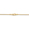 18" 14k Yellow Gold 1.1mm Round Snake Chain Necklace