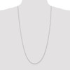 30" 14k White Gold 1.30mm Diamond-cut Machine-made Rope Chain Necklace