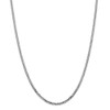 24" 14k White Gold 2.9mm Flat Beveled Curb Chain Necklace