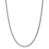 18" 14k White Gold 3.9mm Flat Beveled Curb Chain Necklace