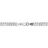 24" 14k White Gold 4.75mm Flat Beveled Curb Chain Necklace