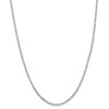 16" 14k White Gold 2.25mm Flat Figaro Chain Necklace