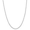 20" 14k White Gold 2.25mm Flat Figaro Chain Necklace