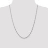 24" 14k White Gold 2.75mm Flat Figaro Chain Necklace