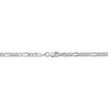 20" 14k White Gold 3mm Flat Figaro Chain Necklace