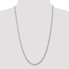 20" 14k White Gold 3mm Flat Figaro Chain Necklace