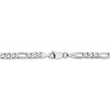 16" 14k White Gold 4mm Flat Figaro Chain Necklace