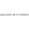 20" 14k White Gold 4mm Flat Figaro Chain Necklace