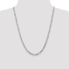 24" 14k White Gold 4.5mm Flat Figaro Chain Necklace