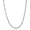 20" 14k White Gold 5.5mm Flat Figaro Chain Necklace