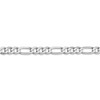 24" 14k White Gold 5.5mm Flat Figaro Chain Necklace