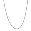 24" 14k White Gold 1.3mm Franco Chain Necklace
