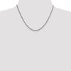 18" 14k White Gold 1.5mm Franco Chain Necklace