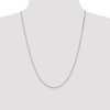 24" 14k White Gold 1.1mm Box Chain Necklace