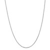 18" 14k White Gold 1.3mm Box Chain Necklace