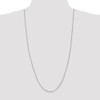 30" 14k White Gold 1.3mm Box Chain Necklace