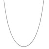 18" 14k White Gold .9mm Box with Lobster Clasp Chain Necklace