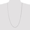 30" 14k White Gold 1.0mm Octagonal Snake Chain Necklace
