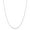 18" 14k White Gold 1.2mm Octagonal Snake Chain Necklace