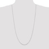 30" 14k White Gold 1.2mm Octagonal Snake Chain Necklace