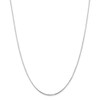 30" 14k White Gold 1.2mm Octagonal Snake Chain Necklace