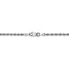 24" 14k White Gold 2.25mm Diamond-cut Quadruple Rope Chain Necklace
