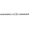 24" 14k White Gold 3.35mm Diamond-cut Quadruple Rope Chain Necklace