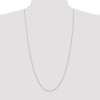 30" 14k White Gold .9mm Round Snake Chain Necklace