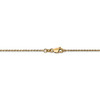10" 14k Yellow Gold 1.15mm Diamond-cut Machine-made Rope Chain Anklet