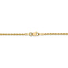 8" 14k Yellow Gold 1.50mm Diamond-cut Rope with Lobster Clasp Chain Bracelet