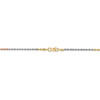 7" 14k Tri-color Gold 1.75mm Diamond-cut Rope Chain Bracelet