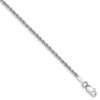 9" 14k White Gold 1.75mm Diamond-cut Rope Chain Anklet