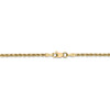 9" 14k Yellow Gold 2mm Diamond-cut Rope Chain Anklet