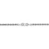 9" 14k White Gold 2.25mm Diamond-cut Rope Chain Anklet