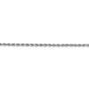 7" 14k White Gold 2.25mm Diamond-cut Rope with Lobster Clasp Chain Bracelet