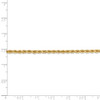 7" 14k Yellow Gold 2.75mm Diamond-cut Rope with Lobster Clasp Chain Bracelet