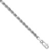9" 14k White Gold 3mm Diamond-cut Rope with Lobster Clasp Chain Bracelet