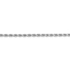 9" 14k White Gold 3mm Diamond-cut Rope with Lobster Clasp Chain Bracelet